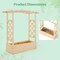 Natural Pine Wood Raised Garden Bed with Trellis and Hanging Roof 44x14x45